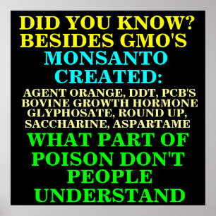 GMO POSTER/ PROTEST SIGN