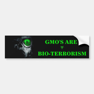 GMO'S ARE BIO-TERRORISM BUMPER STICKER