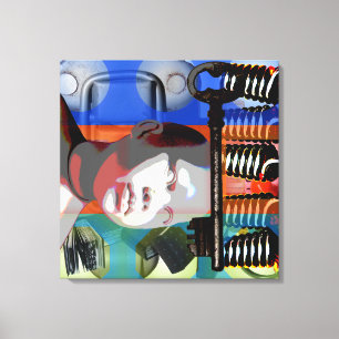 GMT 24 Heures Project Doll gradient colours Frame Canvas Print