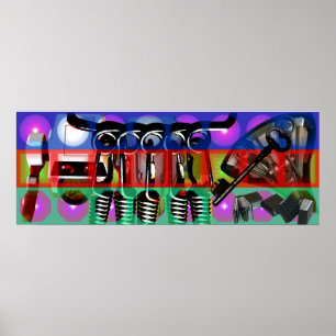 GMT 24 Heures Project Pop soft Psychedelic Frame P Poster
