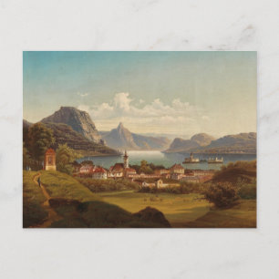 Gmunden mit Schloss Ort Johann Wilhelm Jankowsky Postcard