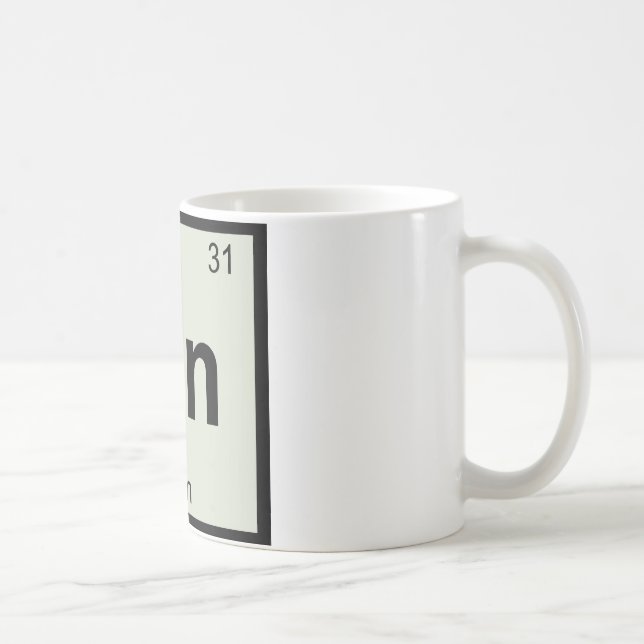 Gn - Gin Chemistry Periodic Table Symbol Coffee Mug (Right)