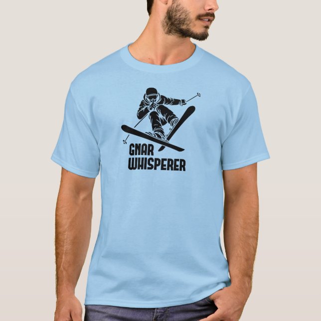 Gnar Whisperer Skiing T-Shirt (Front)