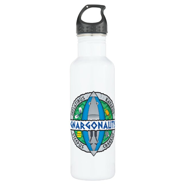 Gnargonauts Funny Inflatable Kayak 710 Ml Water Bottle (Front)