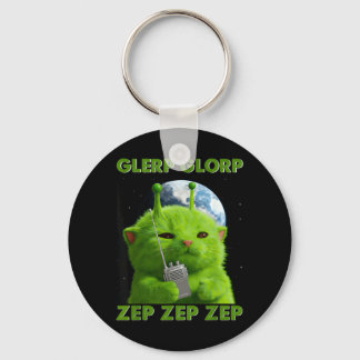 Gnarp Cat Silly Alien Cat Meme Brainrot Meme Funny Key Ring