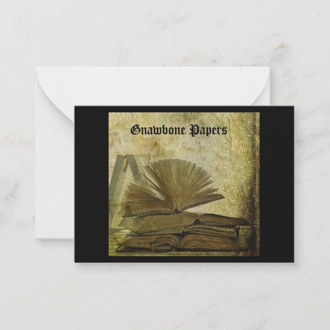 Gnawbone papers book marks note cards (Front)