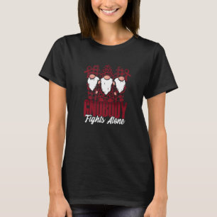Gnobody Fights Alone Gnome Support Multiple Myelom T-Shirt