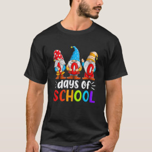 Gnome 100 Days Of School Three Gnomies Teacher Stu T-Shirt