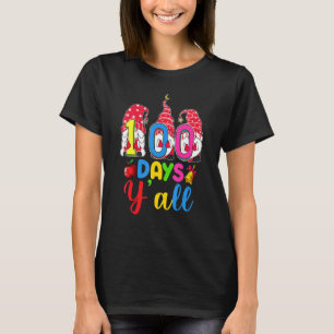 Gnome 100 Days Of School Three Gnomies Teacher Stu T-Shirt