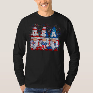 Gnome   4th Of July Gnomes Patriotic American Flag T-Shirt