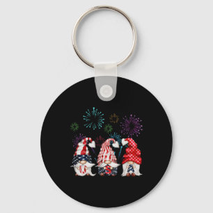 Gnome 4th Of July Independence Day Freedom Day Of Key Ring