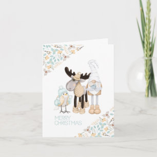 Gnome and Reindeer Christmas Card