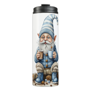 Gnome and winter season  thermal tumbler