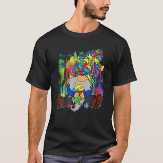 Gnome Autism Awareness Month Gnome Puzzle Autism A T-Shirt