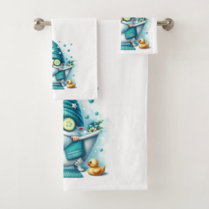 Gnome Bath Towel Set-Hand, Bath, Washcloth