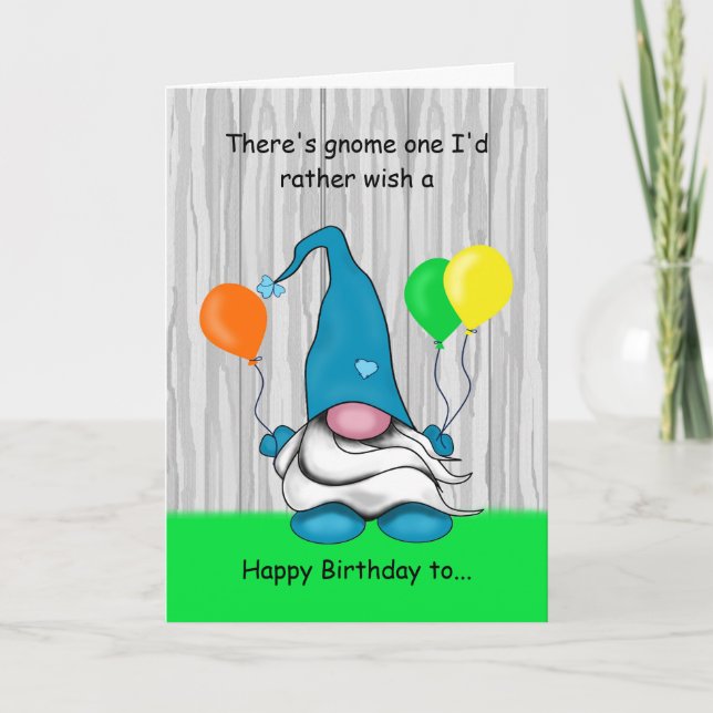 Gnome Birthday Card (Front)