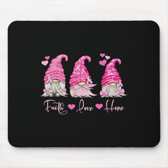Gnome Breast Cancer Awareness  Mouse Pad (Front)