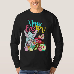 Gnome Bunny Egg Hunting Happy Easter 2022 T-Shirt