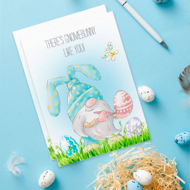 Gnome Bunny Like You Easter Card (Creator Uploaded)