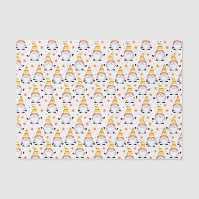 Gnome Candy Corn Tissue Paper (Front)