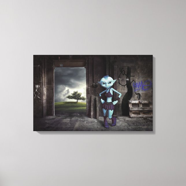 Gnome Canvas Print (Front)