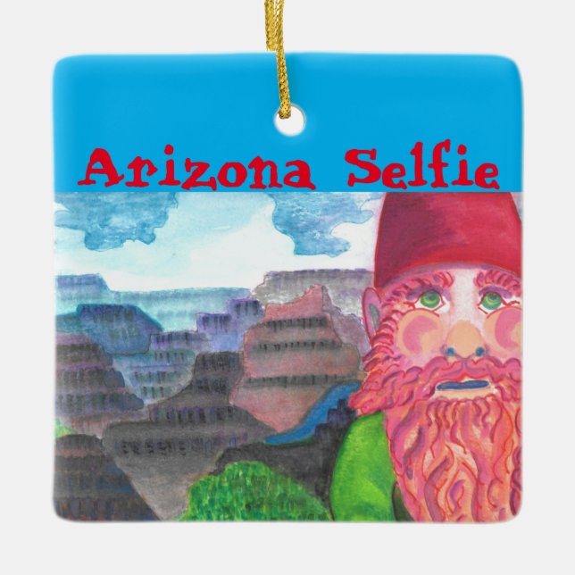 Gnome Ceramic Ornament (Front)