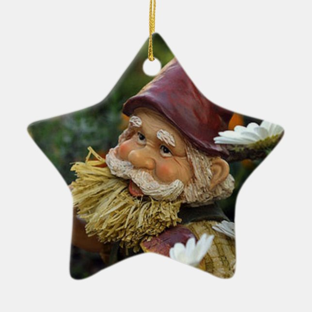 Gnome Ceramic Tree Decoration (Front)