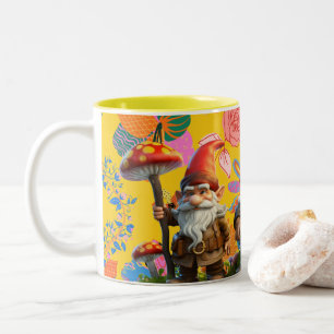 GNOME chrismas Mug, for Gnome Lovers, Coffe Two-Tone Coffee Mug