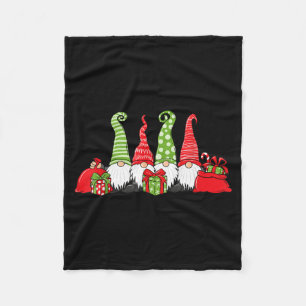 Gnome Christmas Fleece Blanket