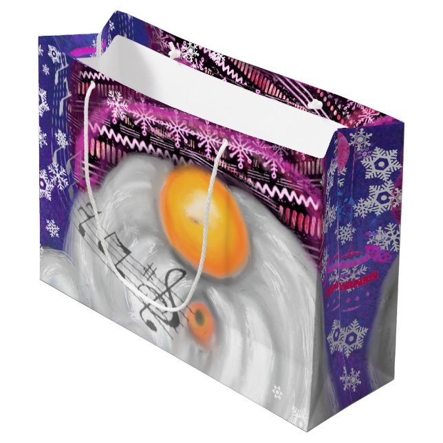 Gnome Christmas Gift Bag (Front Angled)