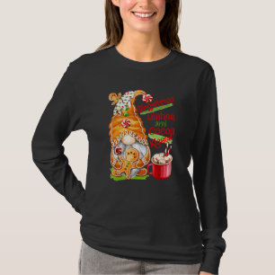 Gnome Christmas Gingerbread and Cocoa Merry Xmas T-Shirt