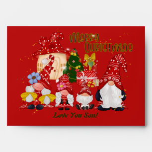 Gnome Christmas Greeting Card Envelope