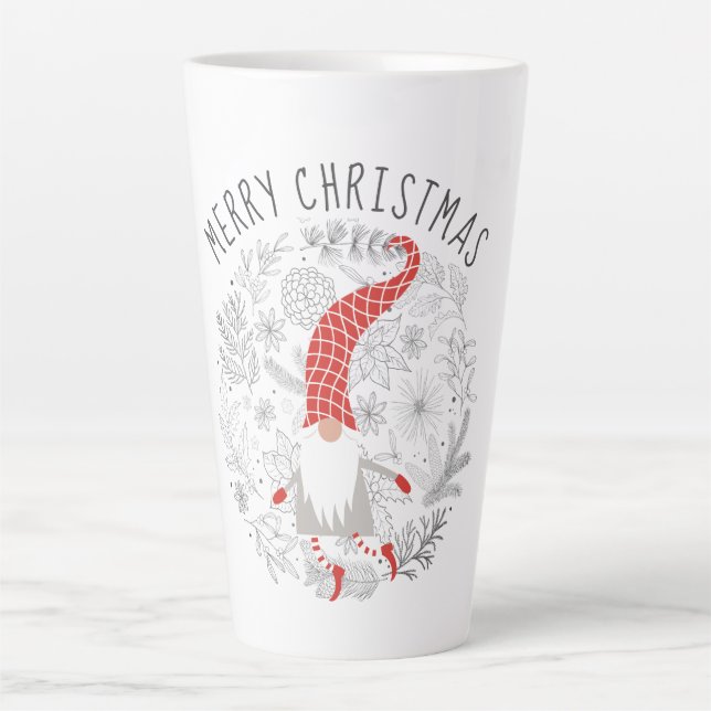 Gnome Christmas  Latte Mug (Front)