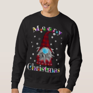 Gnome Christmas Pajamas Face Mask - Garden Gnome Sweatshirt