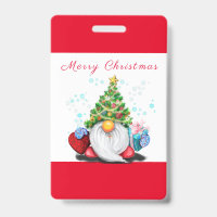 Gnome Christmas Party Badge