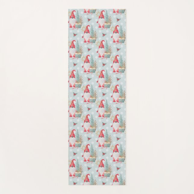 Gnome Christmas Pattern Yoga Mat (Front)