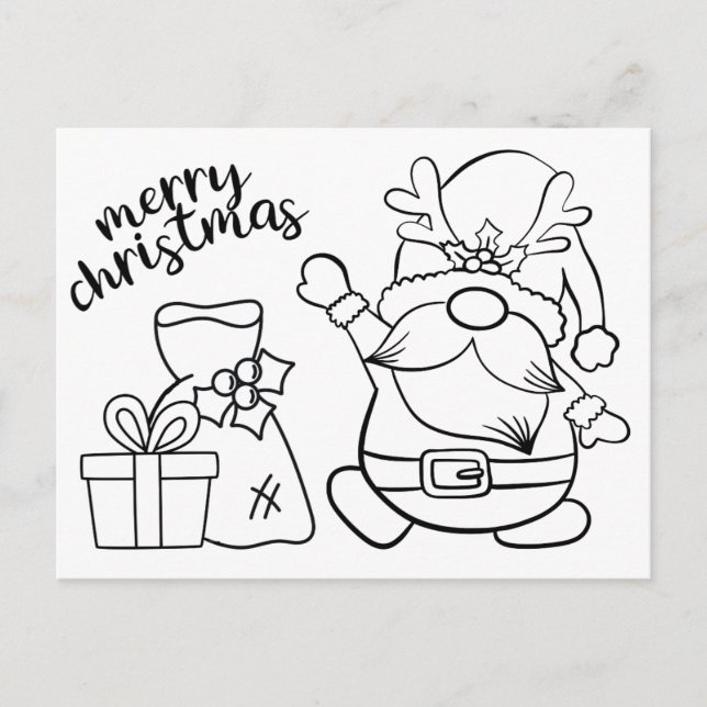 Gnome Christmas Postcard  (Front)