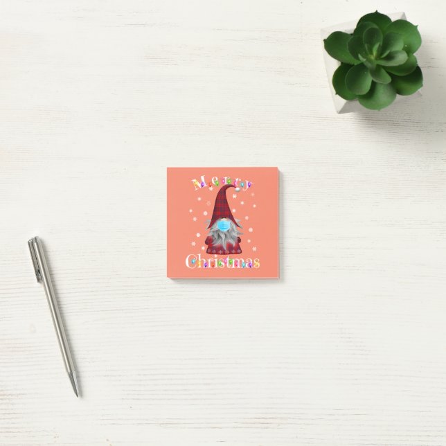Gnome Christmas Pyjamas Face Mask - Garden Gnome Post-it Notes (Office)