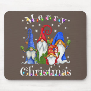 Gnome Christmas Pyjamas - Garden Gnome Merry Chris Mouse Pad
