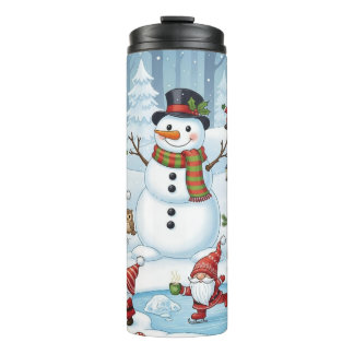 Gnome Christmas Village Extravaganza Thermal Tumbler