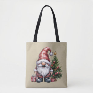 Gnome Christmas Winter Season Gnomes Lover Holiday Tote Bag