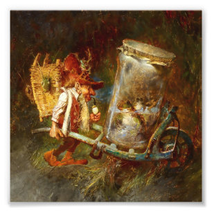 “Gnome Collecting Frogs ” by Heinrich Schlitt Photo Print