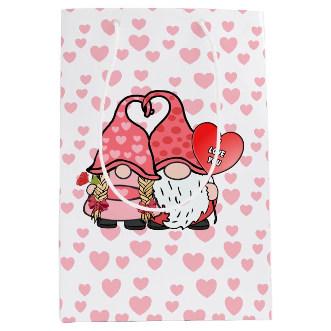 Gnome Couple Medium Gift Bag (Front)