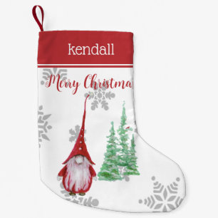 Gnome Custom Small Christmas Stocking