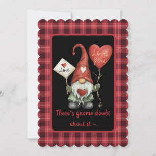Gnome Doubt About It - Valentines Day Flat Card