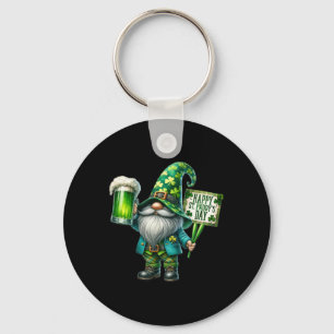 Gnome Drinking Saint Patricks Day Happy St Paddys Key Ring