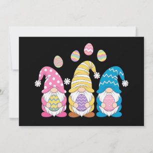 Gnome Easter Colourful Cute Eggs Spring Holiday Invitation