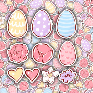 Gnome Easter Egg Sticker Set   Die-Cut Sticker