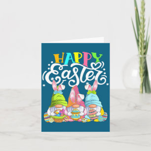 Gnome Easter Hug Egg Bunny Gnome Spring Gnomies Ha Card