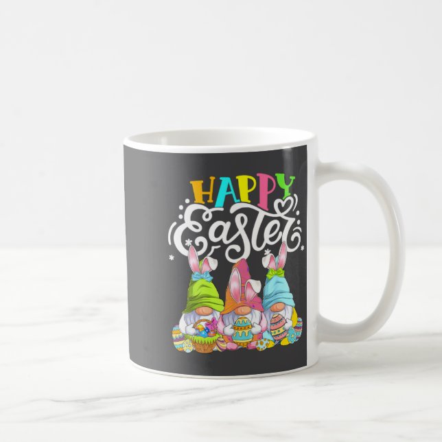 Gnome Easter Hug Egg Bunny Gnome Spring Gnomies Ha Coffee Mug (Right)